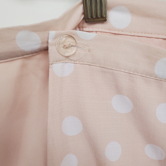 GIANNI Bini Mini Skirt Polka Dot Pink & White Wrap Sz M - EUC! - Picture 4 of 12